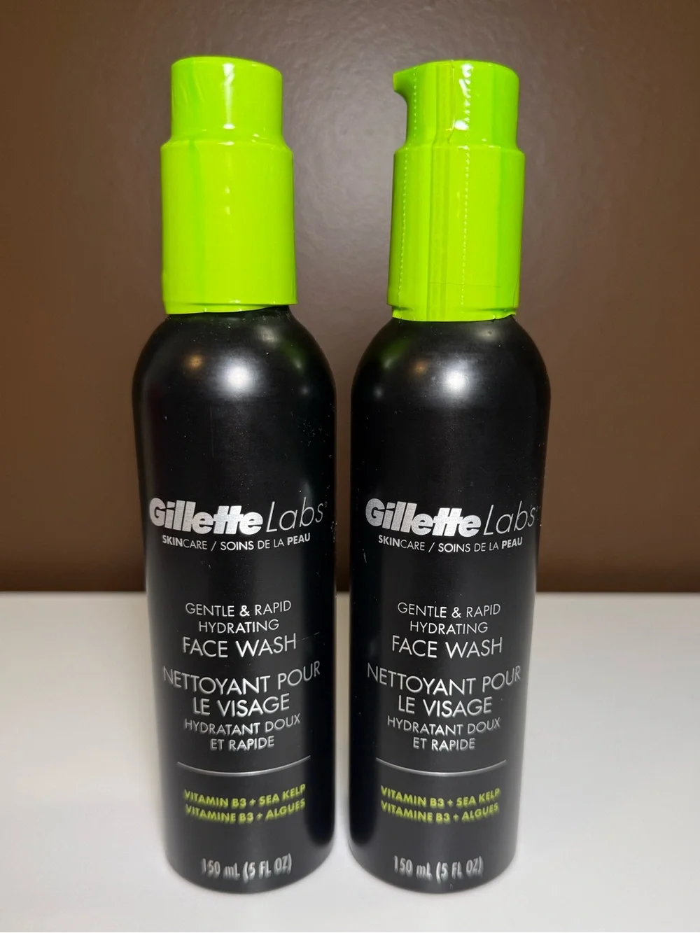2 PACK Gillette Labs Skincare Face Wash Vitamin B3+ Sea Kelp for Men 5 Oz NEW